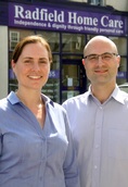 Dr MacKechnie with her brother and Radfield Home Care co-founder, Alex Green