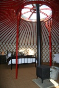 Break with a difference: the interior of a yurt
