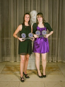 Joint winners - Cerys Williams (right) and Samantha Broom