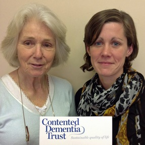 Penny Garner, Contented Dementia Trust founder with Philippa Moorse, Carefound, home care manager