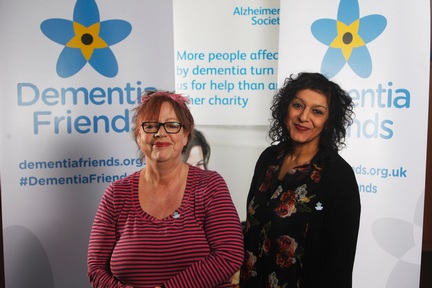 TV stars Jo Brand and Meera Syal at first Dementia Friends session