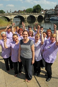 Dr Hannah MacKechnie, director of Radfield Home Care with her home care staff