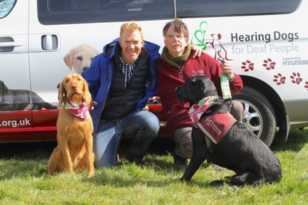 Richard and Cameron with BBC presenter Adam Henson and his dog Boo