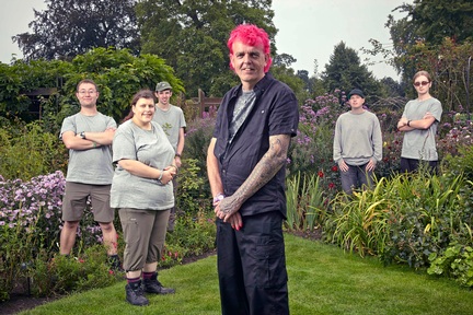 Alan Gardner with his team from The Autistic Gardener