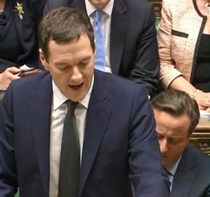 Chancellor George Osborne delivering his Spending Review