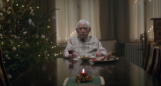 Supermarket Edeka advert shows older man spending Christmases alone after children repeatedly cancel visits
