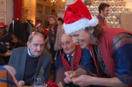 Visitors and volunteers at the 2013 Christmas day event