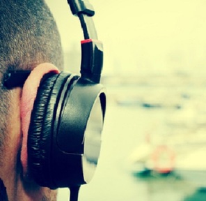 Music and headphones can block out the voices