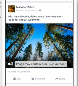 Facebooks new AI feature on an iPhone / Facebook