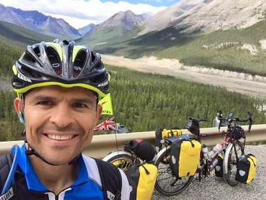 Chris Graham during a cycle challenge