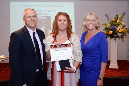 Manager of the Year: Simon Bird, property director and deputy chief executive, Karen Taylor, home manager of Wickmeads and Felicity Irwin, chairman