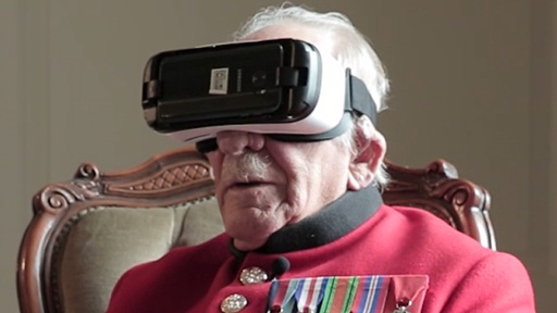 Frank Mouqué with the virtual reality headset
