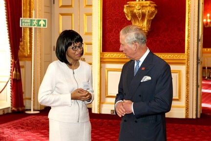 Abbeyfield chief executive Natasha Singarayer and Prince Charles