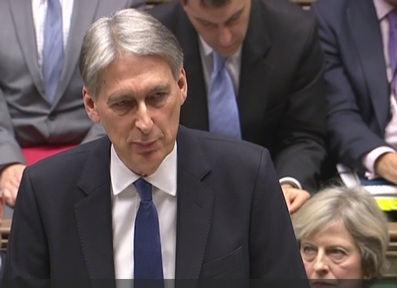 Chancellor Philip Hammond delivering the Government's Autumn Statement