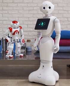 Pepper robots made by Softbank Robotics
