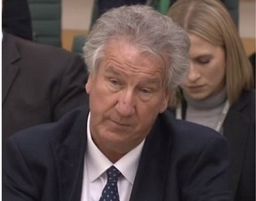 David Mowat, health minister with portfolio responsibility for social care, at committee meeting Credit: Parliamentlive.tv