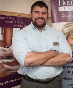 Working out well for him: Josh Lekha, care co-ordinator at Home Instead Senior Care
