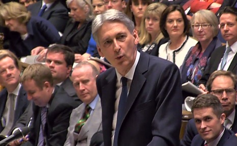 Chancellor Philip Hammond delivering his Spring budget  Credit: Parliament TV