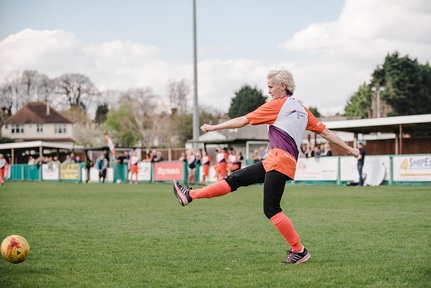 Andy's mum Judy Murray kicks-off fundraising football match for dementia Credit: ARUK