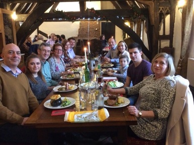 Keith celebrating his 60th birthday with his family