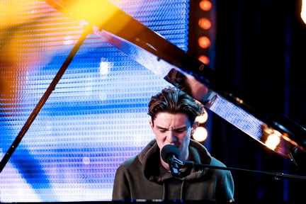 Harry Gardner performing on Britain's Got Talent