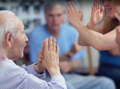 Older people try 'Love to Move's' chair gymnastics   Credit: British Gymnastics Foundation