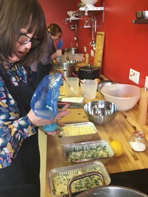CAREGivers taking part in cookery lessons for 'Senior Suppers'