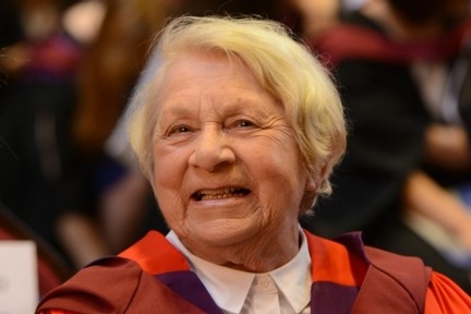 Peggy Styles after passing her EdD viva