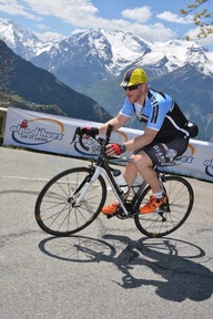 Andrew Bennett, carehome.co.uk's marketing manager, who is taking part in the CWC Cycle Challenge