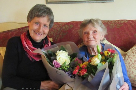 Helen Lyons and Pam Sutton, chair of Derby Cruse