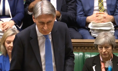 Chancellor Philip Hammond calls critics Eeyores during his Spring Statement speech Credit: Parliament TV