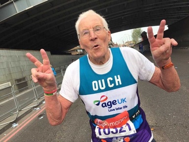 John Starbrook running the London Marathon. Credit Age UK