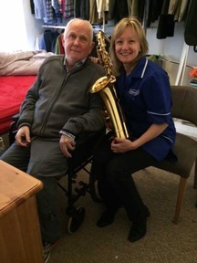 Arthur Ellis with home care worker Sarah Kent-Davies