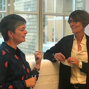 Anchor chief executive Jane Ashcroft and Hanover chief executive Dame Clare Tickell