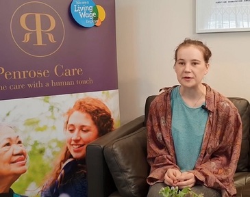 Home care worker at Penrose Care says her living wage stops her from 'scraping by'. Credit: Penrose Care