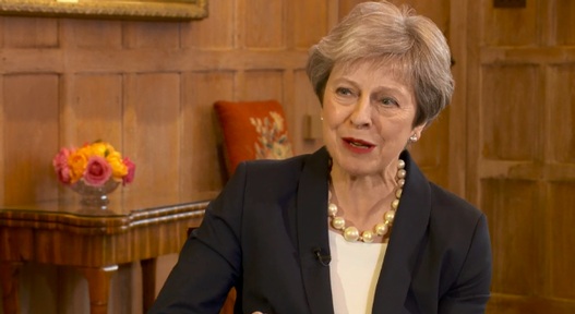Credit: Prime Minister Theresa May announcing NHS funding gift on 17 June Credit: BBC