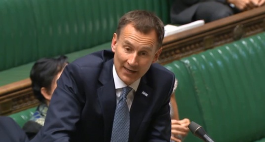 Health and Social care secretary Jeremy Hunt Credit: Parliament TV