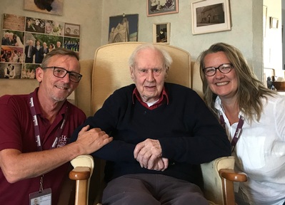 Dave, John and Sharon. Credit: Home Instead