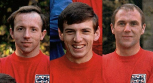 3 Lions: Nobby Stiles, Martin Peters and Ray Wilson