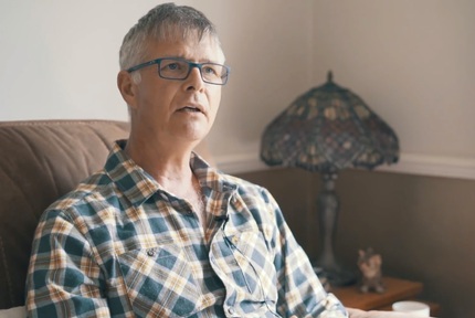 Peter Berry regularly creates a video diary at home. Credit: Peter Berry