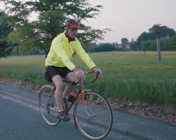 Peter cycled over 350 miles for Young Dementia UK  charity. Credit: Peter Berry