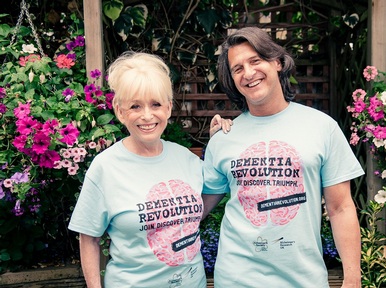 Barbara Windsor and Scott Mitchell help launch year-long Dementia Revolution campaign.   Credit: ARUK/Alzheimer's Society.