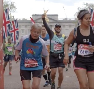 Eileen Noble aged 84 is the oldest female runner in 2019 London Marathon.