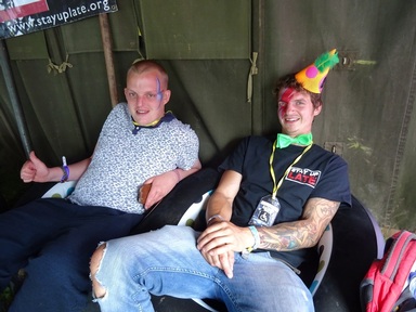 Camping at the festival