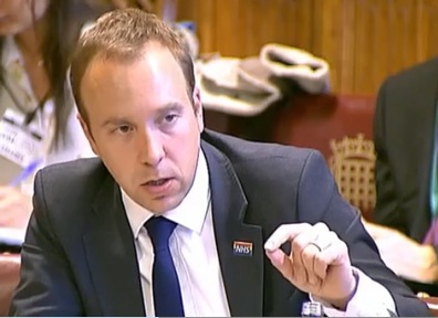 Health secretary Matt Hancock. Credit: Parliament TV