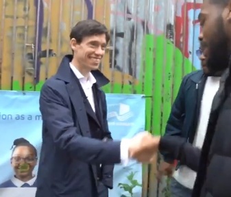 PM candidate Rory Stewart on the campaign trail in Brick Lane. Credit: Rory Stewart
