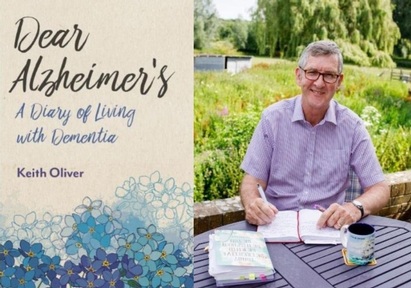 Keith Oliver and his book 'Dear Alzheimer's'. Credit: Alzhiemer's Soceity