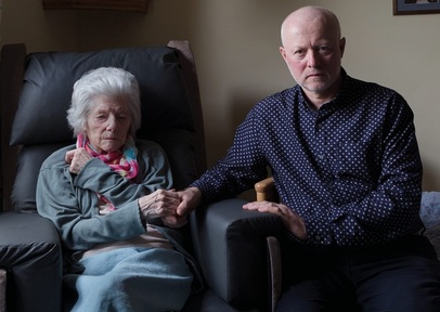 Philip Scott and his mum. Credit: Alzheimer's Society