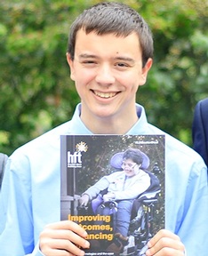 William, who has autism, helped launch the report by describing the benefit assistive technologies had  on his life. Credit: Hft