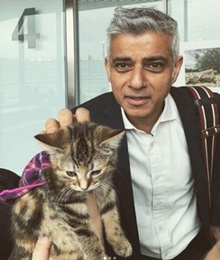 Quita with London Mayor Sadiq Khan. Credit: Instagram @quitathekitty